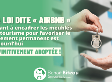 Adoption de la loi « Airbnb »